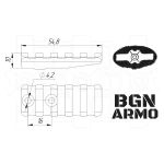 Планка BGN ARMO-DKM Picatinny H10-S5