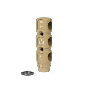 Titanium muzzle brake-compensator for AR-15, thread 1/2"×28