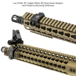 Адаптер Leapers UTG для QD-антабки. 45°.Picatinny