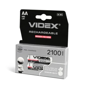 Акумулятор HR6/АА 2100mAh 1.2V 2 шт/уп. VIDEX