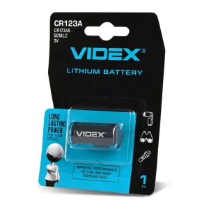 Батарейки літієві CR123A блістер VIDEX
